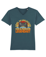 Level 29 Unlocked Dad & Husband Legendary Tricou mânecă scurtă guler V Bărbat Presenter