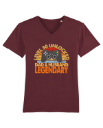 Level 30 Unlocked Dad & Husband Legendary Tricou mânecă scurtă guler V Bărbat Presenter