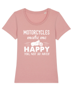Motoricyes make me happy Tricou mânecă scurtă guler larg fitted Damă Expresser
