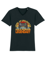 Level 39 Unlocked Dad & Husband Legendary Tricou mânecă scurtă guler V Bărbat Presenter