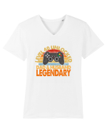 Level 40 Unlocked Dad & Husband Legendary Tricou mânecă scurtă guler V Bărbat Presenter