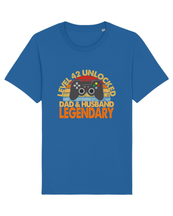 Level 42 Unlocked Dad & Husband Legendary Royal Blue