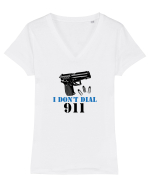 I don't dial 911 Tricou mânecă scurtă guler V Damă Evoker