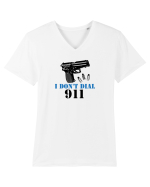 I don't dial 911 Tricou mânecă scurtă guler V Bărbat Presenter