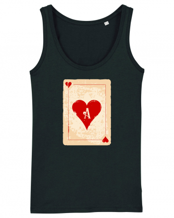 Red heart ace Black
