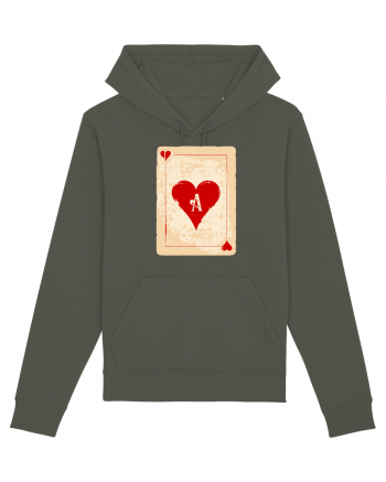 Red heart ace Khaki