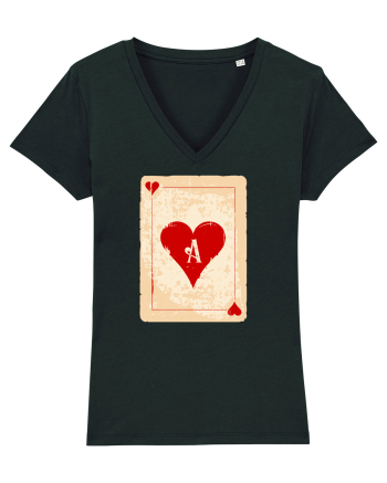Red heart ace Black