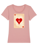 Red heart ace Tricou mânecă scurtă guler larg fitted Damă Expresser
