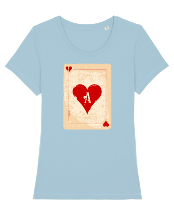 Red heart ace Sky Blue