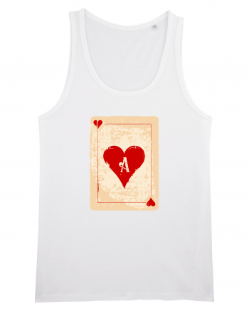 Red heart ace White