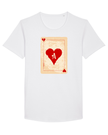 Red heart ace White