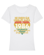 Ne enervam unul pe altul din 1986 si tot suntem impreuna Tricou mânecă scurtă guler larg fitted Damă Expresser