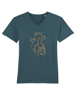 All in heart. Tricou mânecă scurtă guler V Bărbat Presenter