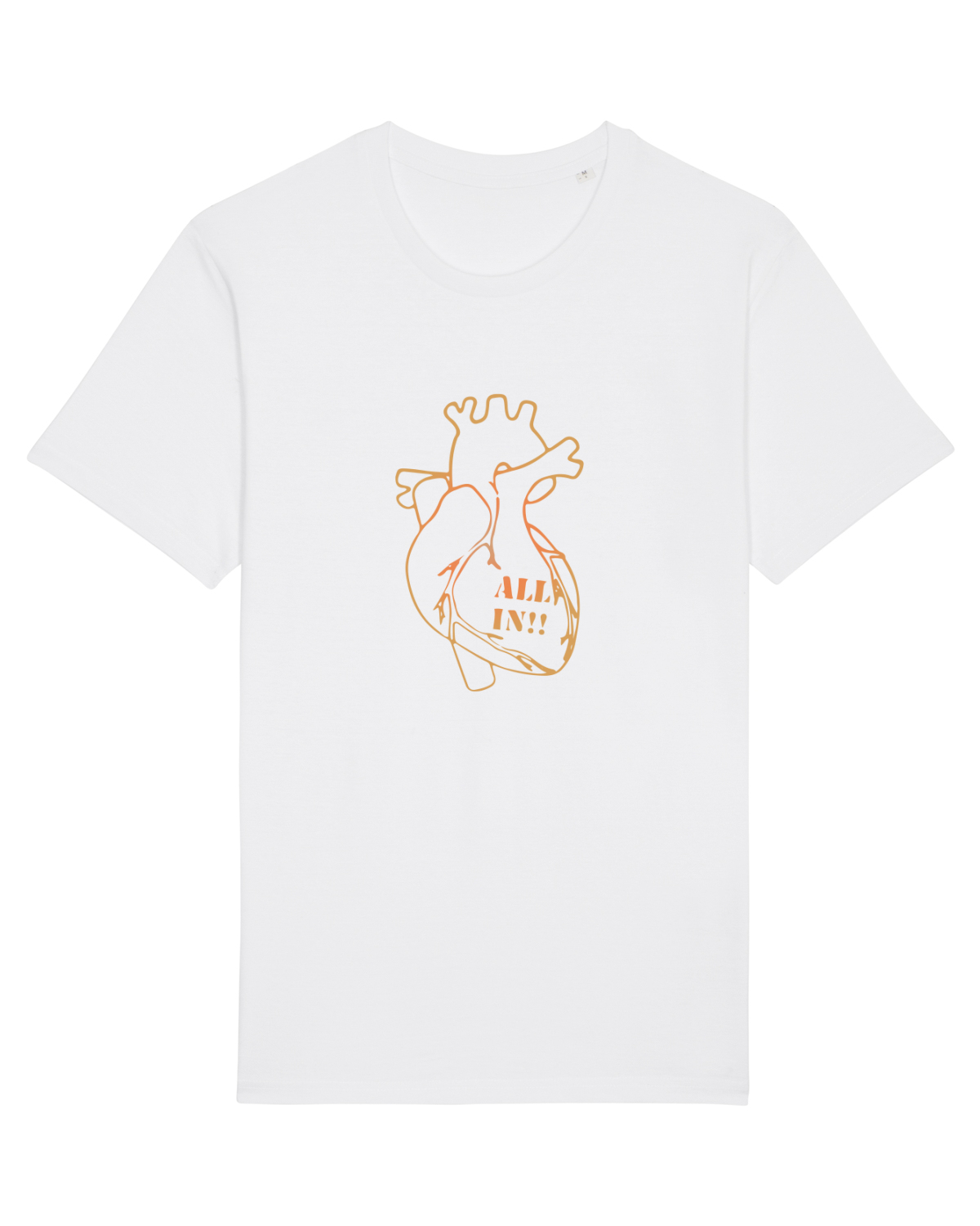 Tricou mânecă scurtă Unisex Rocker White
