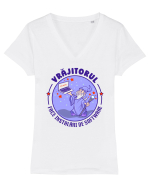 Stai puțin... Tricou mânecă scurtă guler V Damă Evoker