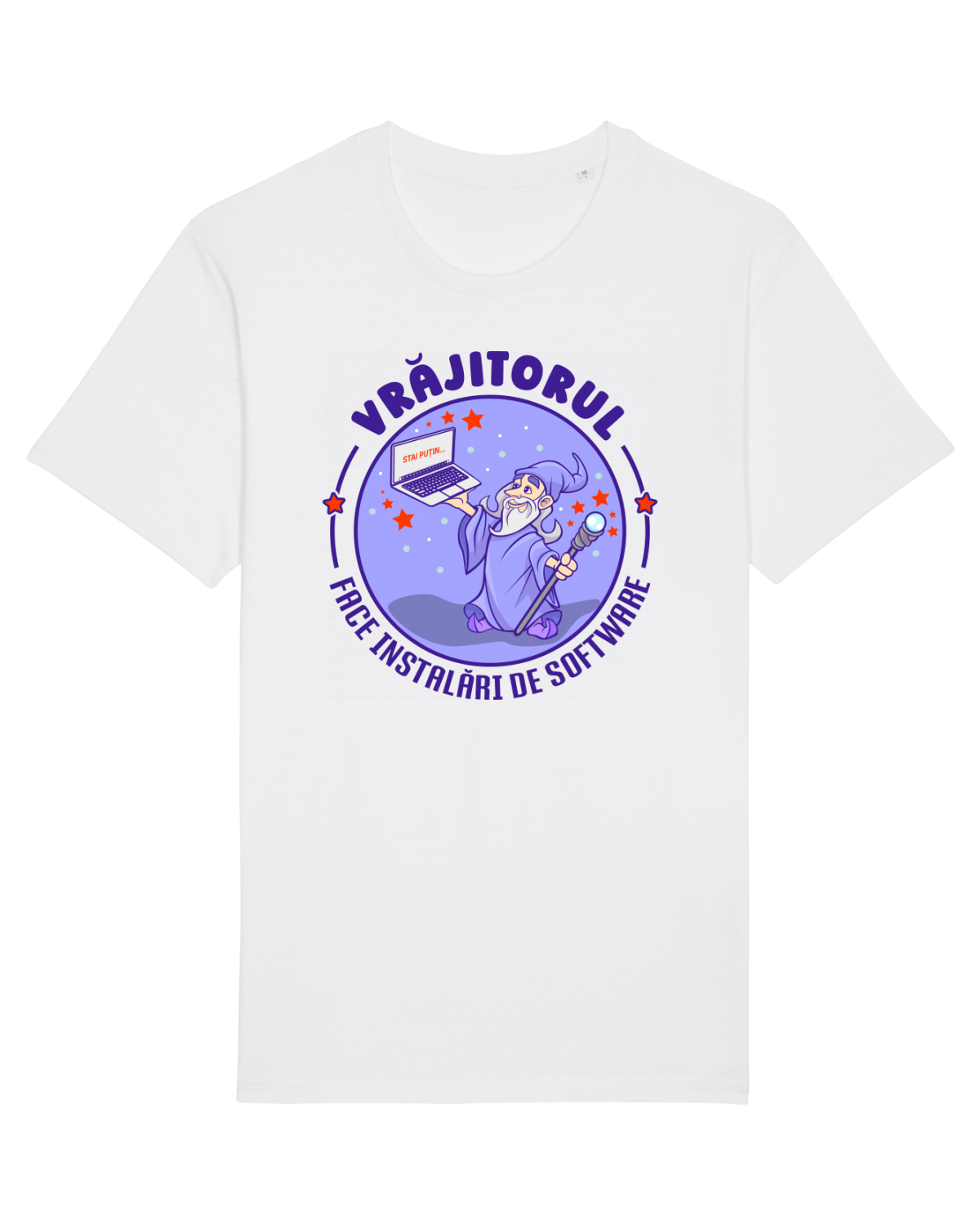 Tricou mânecă scurtă Unisex Rocker White
