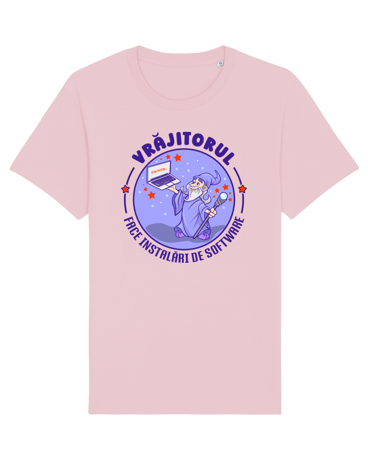 Tricou mânecă scurtă Unisex Rocker Cotton Pink