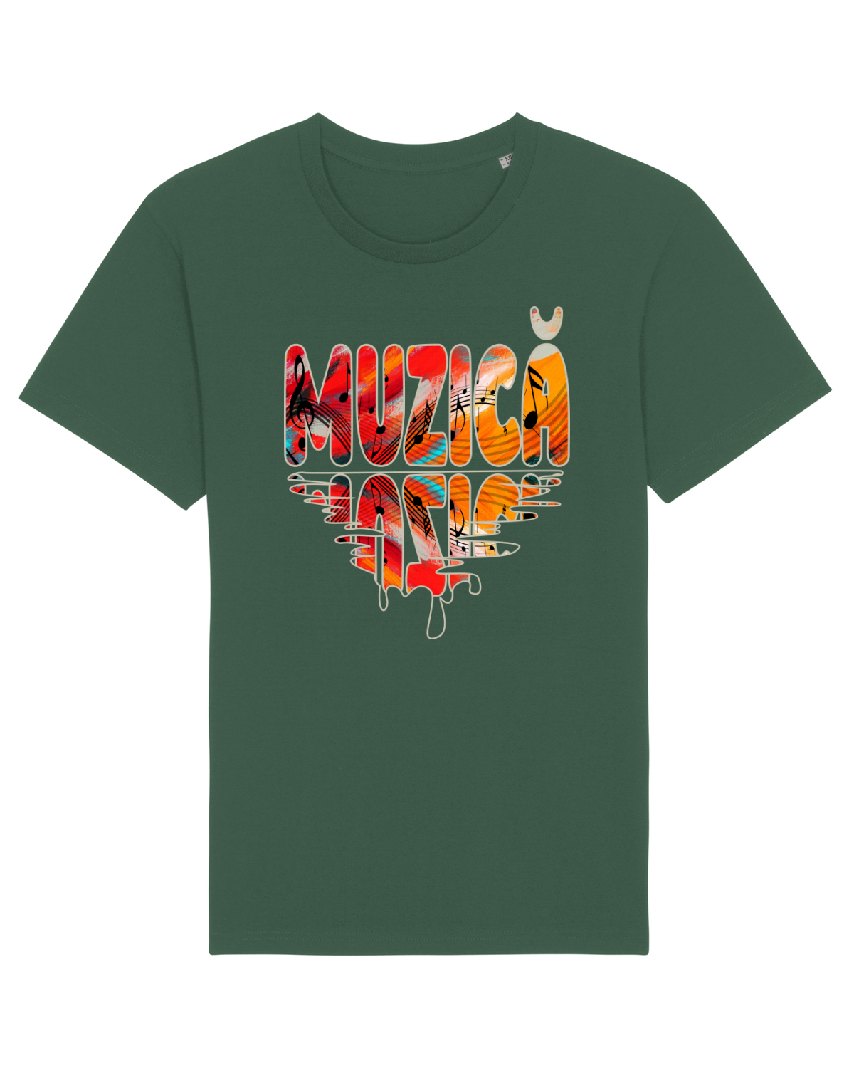 Tricou mânecă scurtă Unisex Rocker Bottle Green