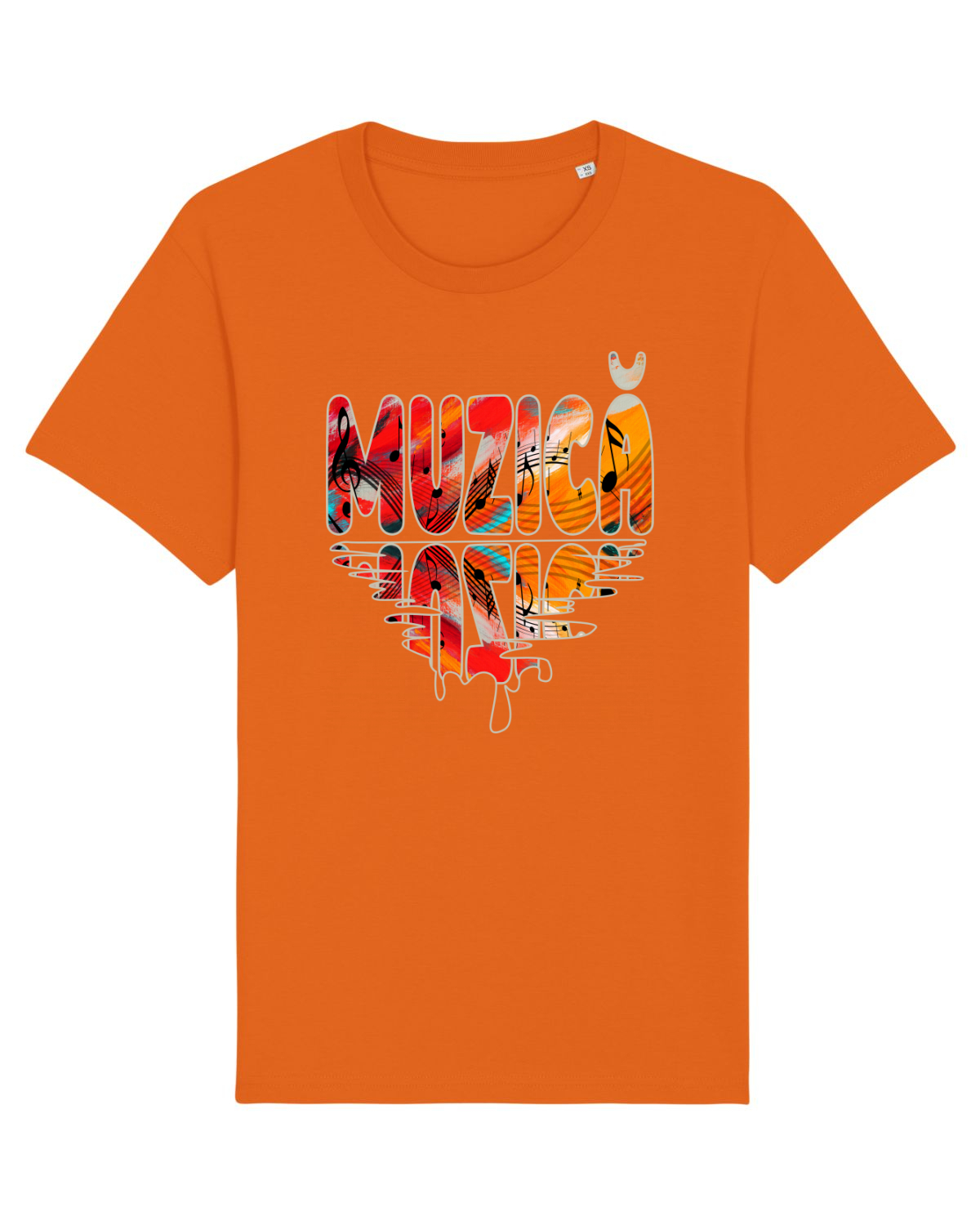Tricou mânecă scurtă Unisex Rocker Bright Orange