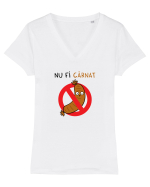 Nu fi cârnat Tricou mânecă scurtă guler V Damă Evoker