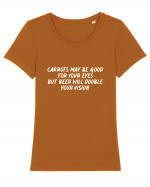 Carrots Vs. Beer Tricou mânecă scurtă guler larg fitted Damă Expresser