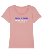 SINGLE DAD Tricou mânecă scurtă guler larg fitted Damă Expresser