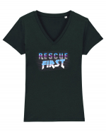 Rescue First Tricou mânecă scurtă guler V Damă Evoker