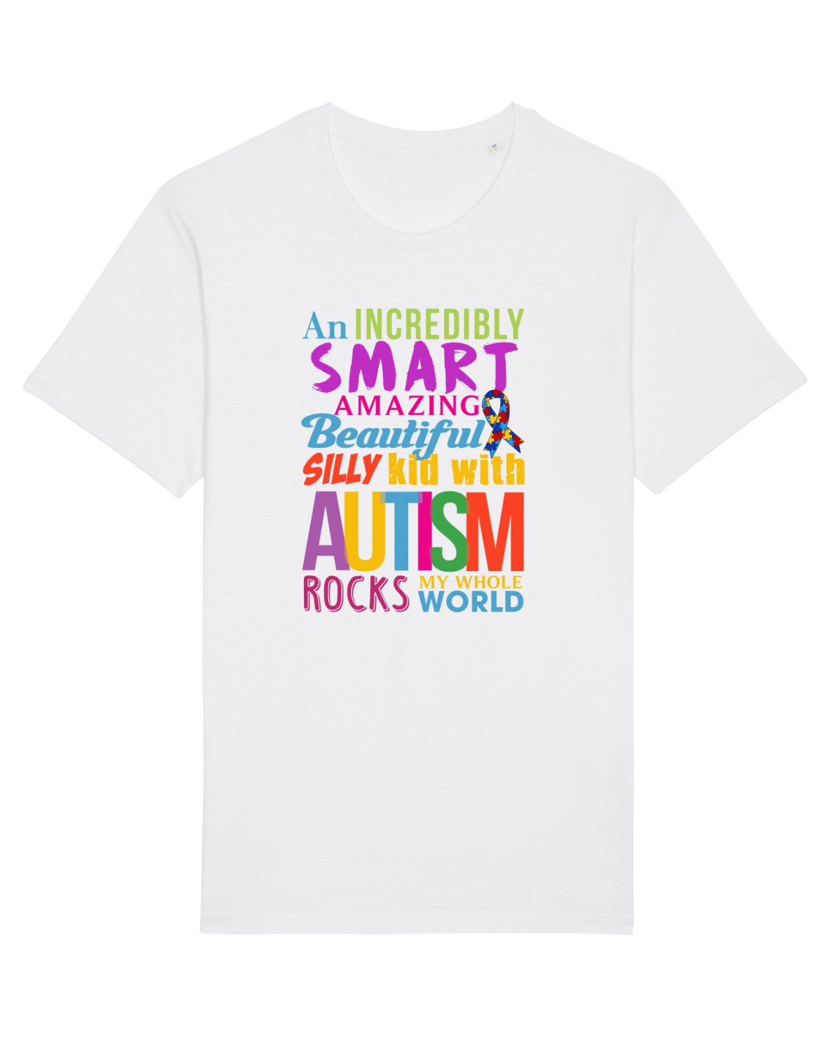 Tricou mânecă scurtă Unisex Rocker White
