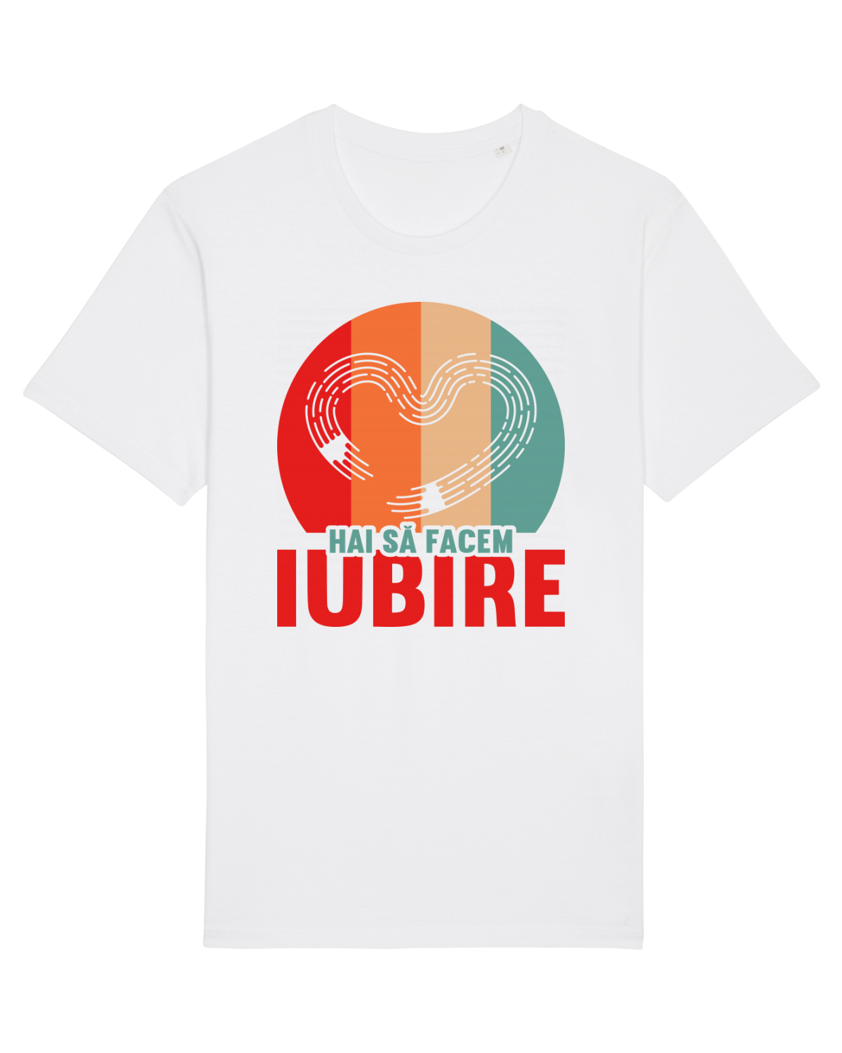 Tricou mânecă scurtă Unisex Rocker White