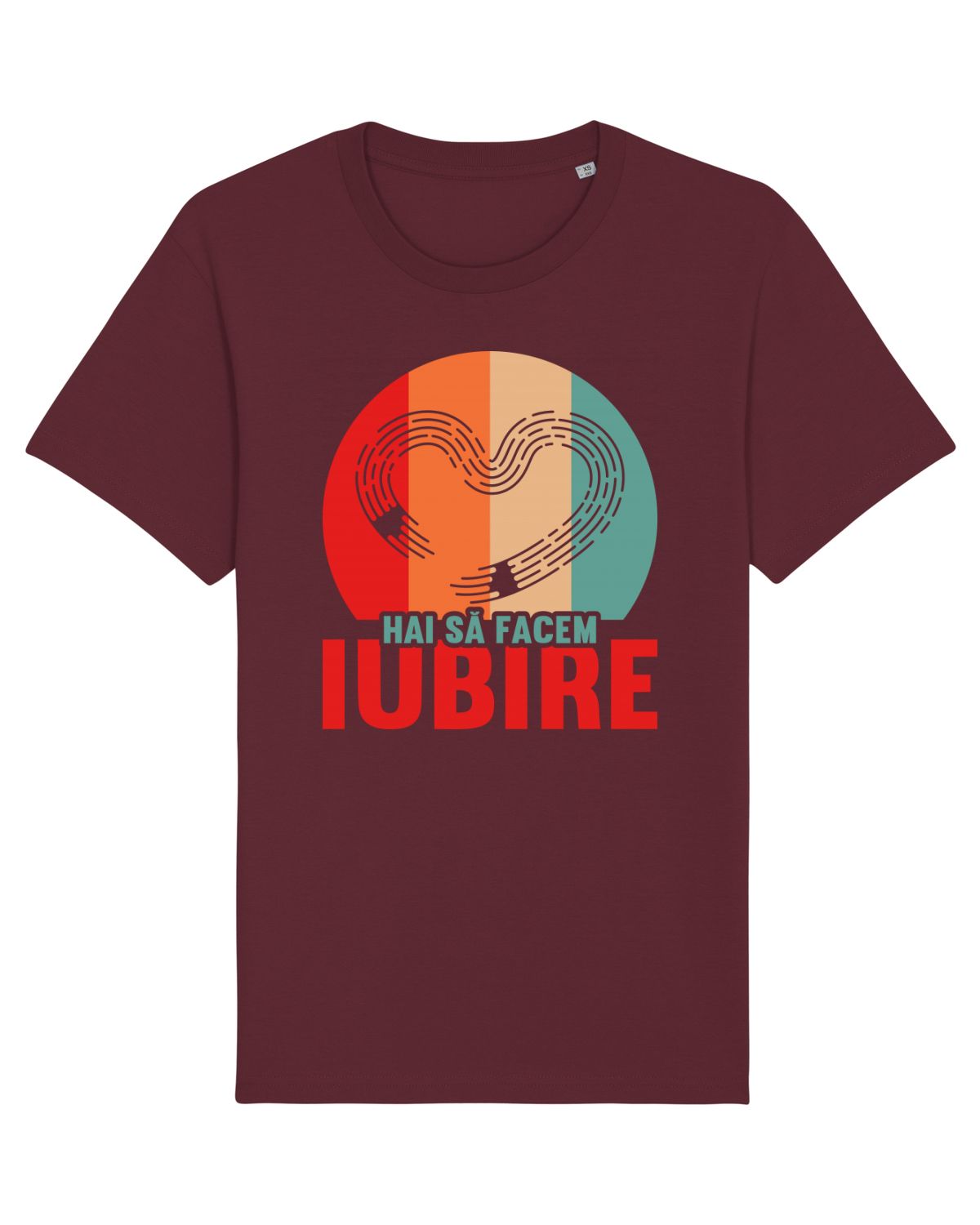 Tricou mânecă scurtă Unisex Rocker Burgundy