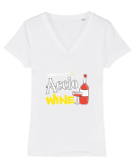 Accio wine Tricou mânecă scurtă guler V Damă Evoker