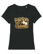 Laced with Game Tricou mânecă scurtă guler larg fitted Damă Expresser