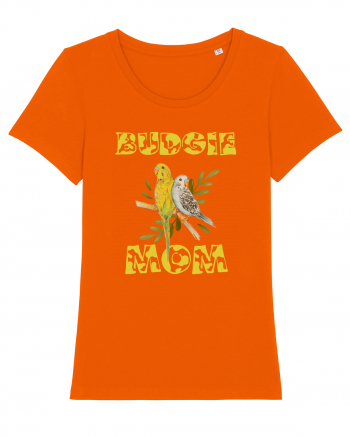 Mama de perus Budgie mom desen manual cu papagali retro Bright Orange