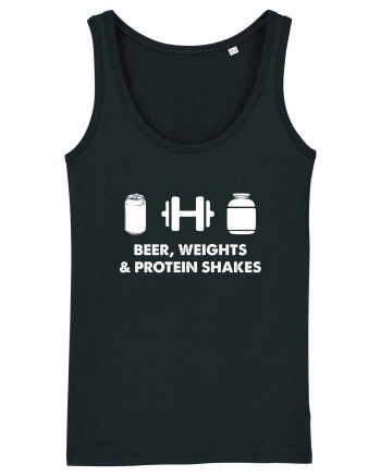 Beer, weights & protein shakes Black