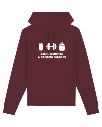 Beer, weights & protein shakes Burgundy