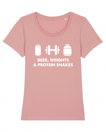 Beer, weights & protein shakes Canyon Pink