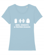 Beer, weights & protein shakes Tricou mânecă scurtă guler larg fitted Damă Expresser