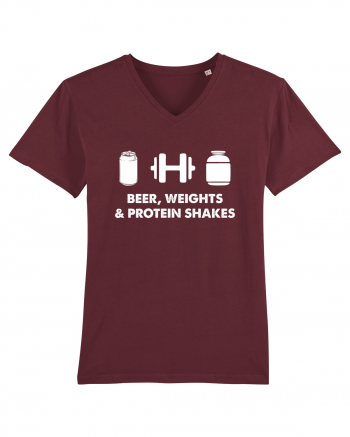 Beer, weights & protein shakes Burgundy