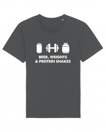 Beer, weights & protein shakes Anthracite