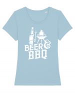 Beer BBQ Tricou mânecă scurtă guler larg fitted Damă Expresser