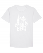 Beer BBQ Tricou mânecă scurtă guler larg Bărbat Skater