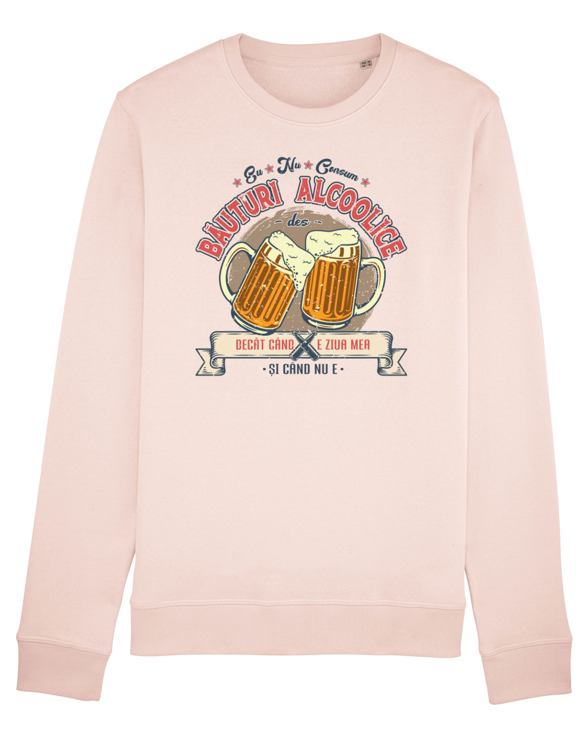 Bluză mânecă lungă Unisex Rise Candy Pink