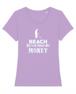 Beach better have my money Tricou mânecă scurtă guler larg fitted Damă Expresser