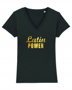 Latin Power Tricou mânecă scurtă guler V Damă Evoker