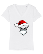 Skull Santa Claus Tricou mânecă scurtă guler V Damă Evoker