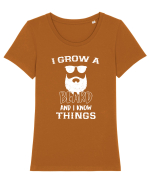  Grow a beard Tricou mânecă scurtă guler larg fitted Damă Expresser