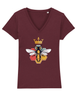 Queen bee Tricou mânecă scurtă guler V Damă Evoker