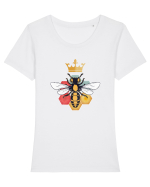 Queen bee Tricou mânecă scurtă guler larg fitted Damă Expresser