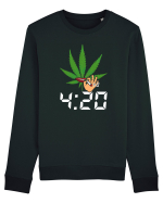 4 20 Funny Trippy Smoking Green Bluză mânecă lungă Unisex Rise
