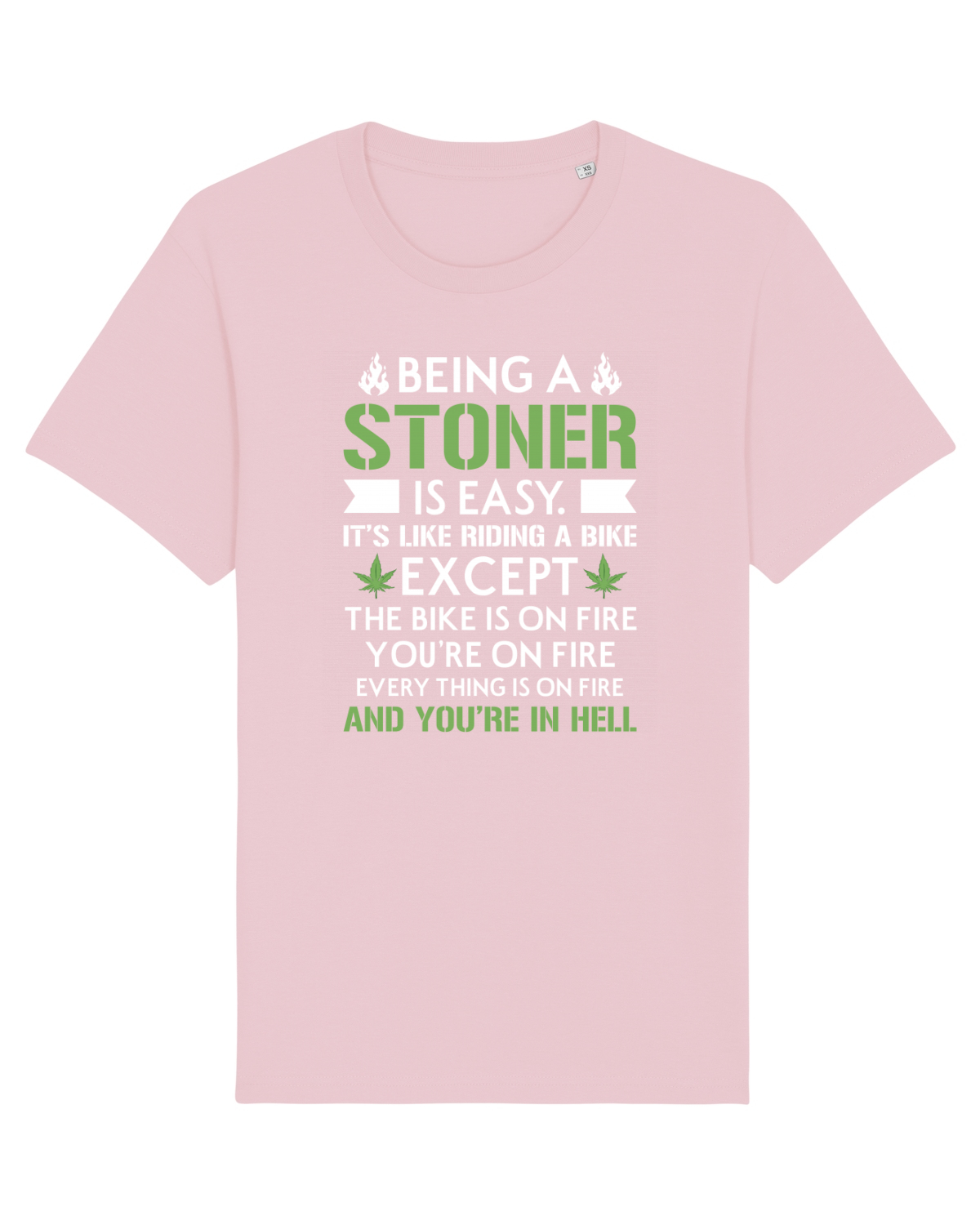 Tricou mânecă scurtă Unisex Rocker Cotton Pink
